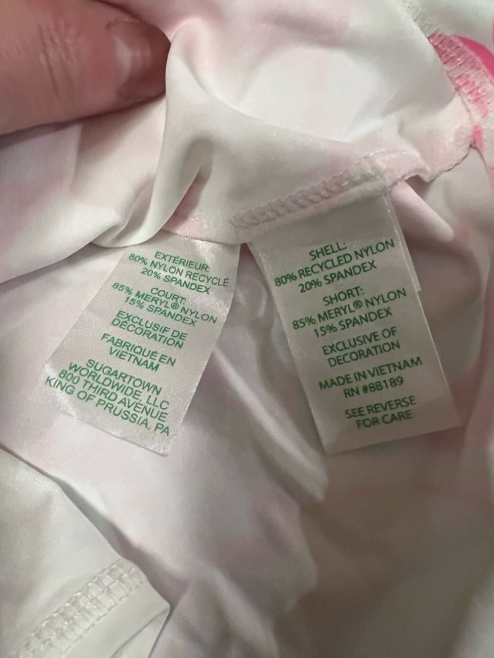 NWOT Lilly Pulitzer Luxletic Rousseau Pink GLISTEN IN THE SUN AILA Skort M - Picture 9 of 14